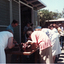 Coloured photo of Mitcham State Primary School Centenary Celebrations. Signing Commemorative Bricks. 1988.