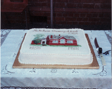 Photograph, Cake for Centenary Celebrations Mitcham State School, 1988