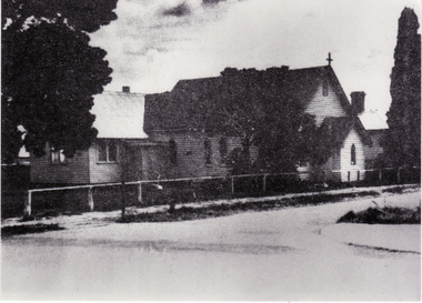 Typical outer Suburban Church Architecture of the time . Note extension to western end of church - built on in 1945 for use as a general purpose addition to the church.