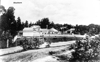 Black and white photo of View of Blackburn.