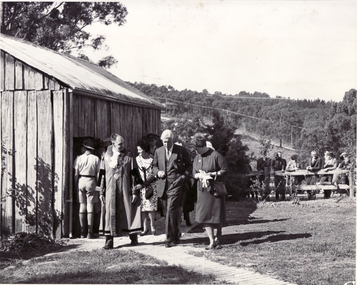 Sir Rohan Delacombe, Governor of Victoria, and Mayor of Nunawading at Opening of Schwerkolt Cottage.