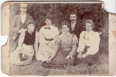 Black and white photo of Group including Eliza McGlone