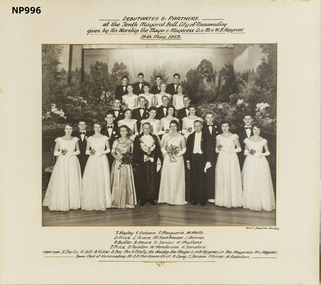  Black and white photo of 10th Mayoral Ball, City of  Nunawading 1955,