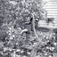 Black and white photo of Water Pump outside Blackburn Hall