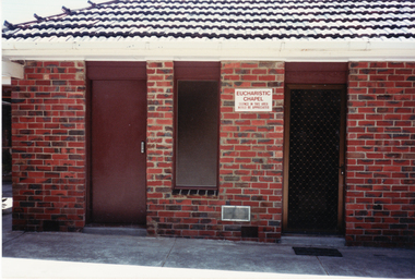 Coloured photo of Exterior of Eucharistic Chapel, St.John's Catholic Church, Mitcham.