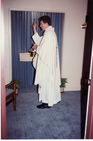 Photograph, Fr. K. Dillon in Eucharistic Chapel, St. John's Catholic Church , Mitcham, 1/01/1992 12:00:00 AM