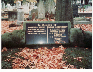 Photograph, Schwerkolt Family Tombstone