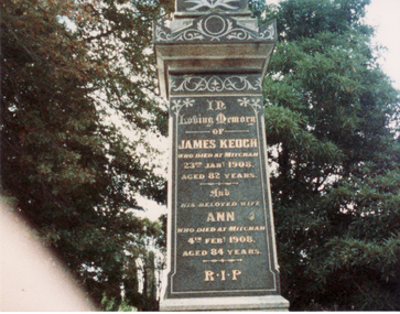 Photograph, Keogh Family Tombstone