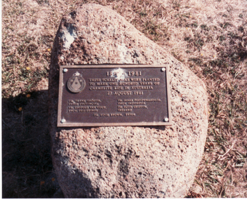 Photograph, Plaque celebrating 100 years of Carmelite Life in Australia, 27/08/1981 12:00:00 AM