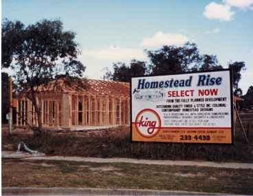 Photograph, Homestead Rise Sub-Division, 1987-88