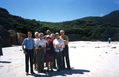 Photograph, Group from Eastern Region Historical Societies' weekend at Wilson's Promontory, 1987