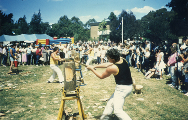 Photograph, Wood Choppers at Australia Day, 1986