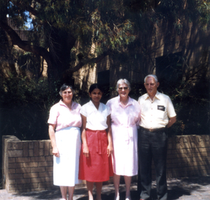 Photograph, Beryl Gray, Gracelyn Rajakulenthiran, Norma Jamieson, Bill Gray, 1985 - 86