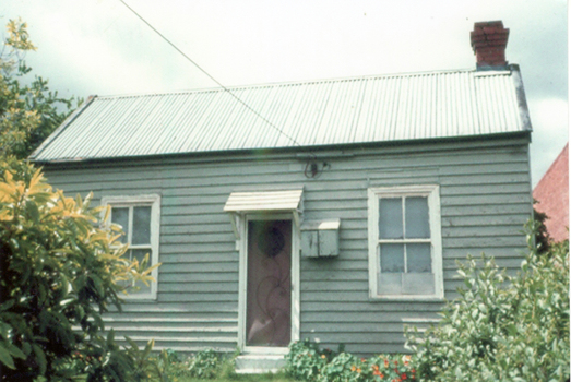 Coloured print from a 110 slide of a house in Blackburn c1900 in vicinity of Railway Parade