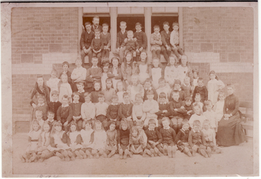 Photograph, Pupils of Mitcham State School with Maude Florence McGhee, C.1895