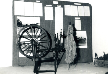 Photograph, Spinning Wheel in Museum