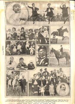 Leader Newspaper showing Baby Merlyn Leach, daughter of Nancy at Mitcham's 2nd Annual Gymkhana and Champion Baby Show.