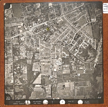 Black and white Aerial View of Vermont.     