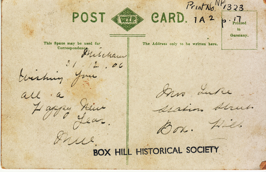 Coloured Postcard entitled 'Blackburn Lake, Victoria, looking South East'.