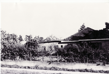 Black and white photo of House in Blackburn North incorporating  part of Slater's Perfume Distillery.