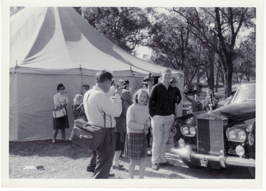 Photograph, Glyn France at Official Opening of Schwerkolt Cottage, 1965