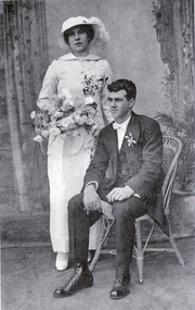 Photograph, Wedding photo of Frederick Chalmers & Hilda Hutchinson, 2/05/1914 12:00:00 AM