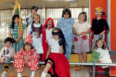 Coloured photo of Children in Costume