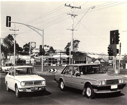 Black and white photo of original site of Pannam's Store