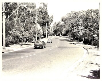 Black and white photo of Blackburn Road near Allendale Road, Blackburn.  