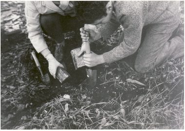 Photograph, Buried Tiles being unearthed, 20/06/1971 12:00:00 AM
