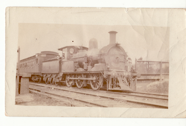 Photograph, Steam Engine at Mitcham Railway Station, C.1917