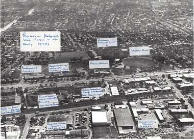 Black and white copies of Aerial View of various sites in Nunawading. 