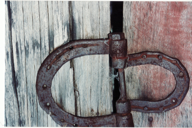 Photograph, Horseshoes on Barn Door, 1995