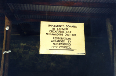 Photograph, Implement Shed Sign, 1996