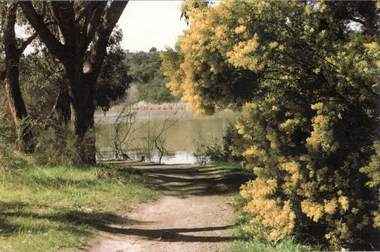 Coloured photo of Lake Road and the end of Blackburn Lake