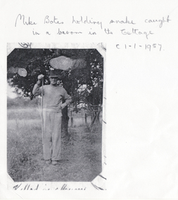 Photograph, Snake at Cottage, C. 1/1/1957