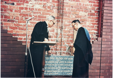 Photograph, Laying Foundation Stone, 26/02/1967 12:00:00 AM