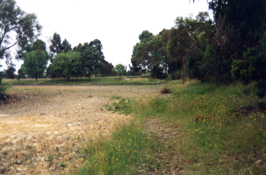 Coloured photo of Narmara Primary School, looking South from North West corner.   School on North side of Highbury Road between Middleborough Road and Blackburn Road. 