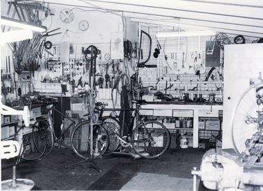 Photograph, Rob's Cycles Shop, 1999