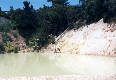 Quarry at the Daniel Robertson Brickworks, looking South-East towards Norcal Road. 