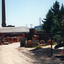 Photo taken of Daniel Robertson Brickworks Storage Area and Chimney, looking North towards Station Street.