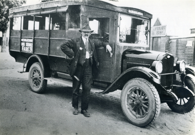 Photograph, Tom Brockell & Vermont Bus, 1925