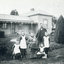 John Brown and Family outside their home in the then L.L. Vale Road (now Boronia Road) Vermont. 