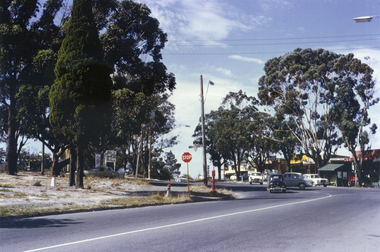  Intersection of Canterbury, Mitcham & Boronia Roads, Vermont,  Vermont Shops and St. Lukes Church on left.