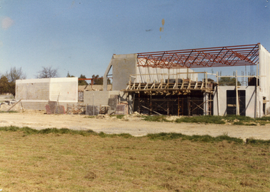 Whitehorse Centre(formerly Nunawading Arts Centre) in 1985, Front Entrance under construction.