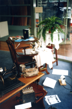 Society's Display in Hoskins Carpet Shop, South Parade, Blackburn, for Blackburn's Centenary of Federation Celebrations,