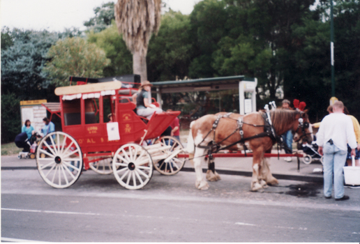 Horse Drawn Stagecoach at Blackburns's Centenary of Federation Celebrations.