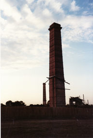 Vitclay Chimney, prior to demolition in 1995.   Springfield Road, Blackburn North, 