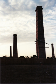 Vitclay Chimneys, prior to demolition in 1995. Springfield Road, 