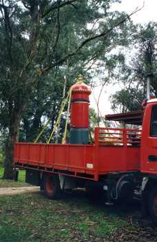 Australia Post delivering restored Post Box to the Society's Implement Shed